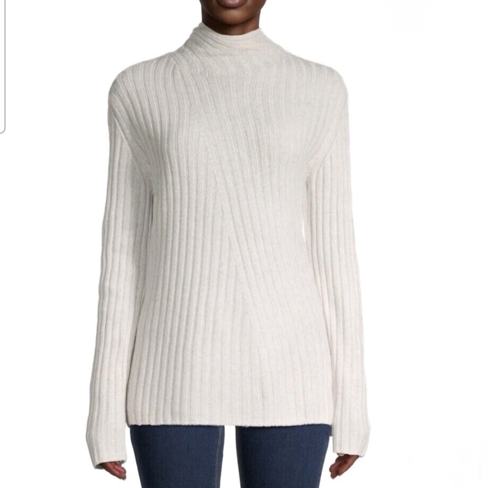 Vince Women's Beige Wool/Cashmere Blend Luxury Turtleneck Sweater Size: XXS cozy - Picture 1 of 14